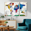 World Map Canvas Print – Detailed Map of the World Wall Art by MyGreatCanvas | Canvas Wall Art Prints | Photo Prints & Wall Decor