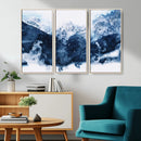 Abstract Blue Mountain Canvas Wall Art – Modern Triptych by MyGreatCanvas | Canvas Wall Art Prints | Photo Prints & Wall Decor