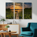 Lake and Flower Wall Art Canvas Print