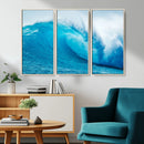 Big Ocean Surfing Wave Wall Art Canvas Print