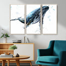 Watercolor Whale Wall Art Canvas Print by MyGreatCanvas | Canvas Wall Art Prints | Photo Prints & Wall Decor