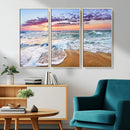 Coastal Sunset Art Beach Canvas Wall Art Print | Ocean Waves by MyGreatCanvas | Canvas Wall Art Prints | Photo Prints & Wall Decor