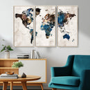 World Map Canvas Print – Framed Travel Map Wall Art for by MyGreatCanvas | Canvas Wall Art Prints | Photo Prints & Wall Decor