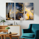 Large Abstract Wall Art Print - Gold and Blue Abstract by MyGreatCanvas | Canvas Wall Art Prints | Photo Prints & Wall Decor