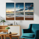 Ocean Beach Wall Art Canvas Print Sunset Artwork Print