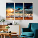 Golden Hour Sunset Over Ocean Waves Wall Art Canvas Print | by MyGreatCanvas | Canvas Wall Art Prints | Photo Prints & Wall Decor