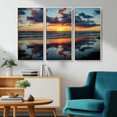 Beach Sunset Print - Stunning Ocean Canvas Artwork with