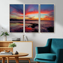 Glorious Sunset on The Beach Wall Art Canvas Print