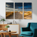 Ocean Beach Dark Clouds Wall Art Canvas Print