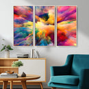 Blazing Vibrant Colors Cloud Wall Art Canvas Print