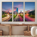 Dallas City Lights Large Wall Art Dallas Cityscape Canvas