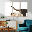 Texas Longhorn Wall Art Canvas Print | 3-Panel Large by MyGreatCanvas | Canvas Wall Art Prints | Photo Prints & Wall Decor