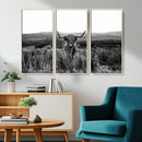 Black and White Highland Cow Canvas Wall Art, Longhorn by MyGreatCanvas | Canvas Wall Art Prints | Photo Prints & Wall Decor