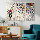Banksy Art Butterfly Girl Explosion Canvas Art – Vibrant by MyGreatCanvas | Canvas Wall Art Prints | Photo Prints & Wall Decor