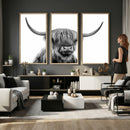 Scottish Highland Cow Cattle Art Print Wall Art Canvas Print