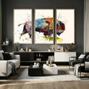 Abstract Buffalo Wall Art, Western Watercolor Bison Canvas by MyGreatCanvas | Canvas Wall Art Prints | Photo Prints & Wall Decor