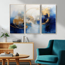 Navy Blue Abstract Wall Art Canvas Print