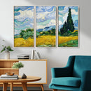 Wheatfield With Cypresses By Van Gogh Painting Wall Art