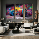 Abstract Graffiti Barbell Canvas Wall Art – Urban Fitness