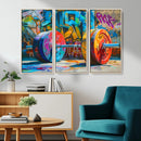 Fitness Gym Barbell Graffiti Wall Art Canvas Print by MyGreatCanvas | Canvas Wall Art Prints | Photo Prints & Wall Decor
