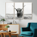 Highland Cow Canvas Wall Art – Majestic Beauty in Black and by MyGreatCanvas | Canvas Wall Art Prints | Photo Prints & Wall Decor