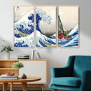 Katsushika Hokusai Kanagawa Giant Wave Wall Art Canvas Print