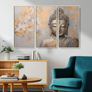 Abstract Buddha Statue Wall Art Canvas Print - Modern