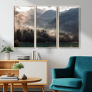 Foggy Mountain Canvas Print Forest Wall Art