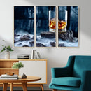 Whiskey Ice Wall Art Canvas Print