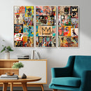 Abstract Art Collage Wall Art Canvas Print – Framed, Ready