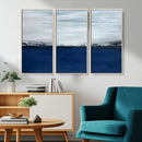 Navy Blue Abstract Wall Art Canvas Print