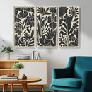 Modern Botanical Wall Art - Floral Black and White Canvas
