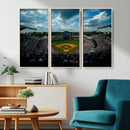 3-Panel Kauffman Stadium Wall Art Print | Large Kansas City