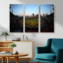 PNC Park Evening Game Triple Canvas Wall Art - Pittsburgh