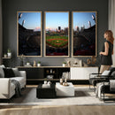PNC Park Evening Game Triple Canvas Wall Art - Pittsburgh