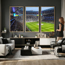 Tottenham Hotspur Stadium Canvas Print, Match Day Triple