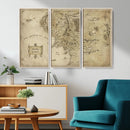 Vintage Middle Earth Map Wall Art Canvas – Lord of the Rings