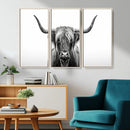 Highland Wall Art Canvas Print – Minimalist Black and White by MyGreatCanvas | Canvas Wall Art Prints | Photo Prints & Wall Decor