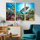 Colorful Coral Reef and Sea Life Turtle Canvas Print, by MyGreatCanvas | Canvas Wall Art Prints | Photo Prints & Wall Decor
