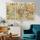 Push Pin World Map Canvas Print – Travel Tracker Wall Art by MyGreatCanvas | Canvas Wall Art Prints | Photo Prints & Wall Decor