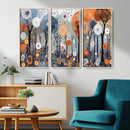 Abstract Winter Landscape Canvas Wall Art Print - Large