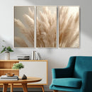 Pampas Grass Canvas Wall Art - Elegant Neutral Decor for