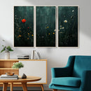 Wildflower Field Framed Wall Art, Vintage Botanical