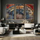 Abstract Tree Ring Wall Art Canvas Print – Colorful Framed