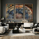 Framed Tree Ring Wall Art - Abstract Colorful Tree Ring Wall