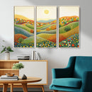 YAYOI KUSAMA Colorful Dot Art Landscape Canvas - Framed by MyGreatCanvas | Canvas Wall Art Prints | Photo Prints & Wall Decor