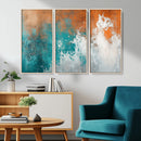 Vintage Abstract Print - Bold Teal and Orange Canvas Wall by MyGreatCanvas | Canvas Wall Art Prints | Photo Prints & Wall Decor
