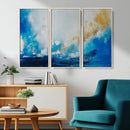 Blue Abstract Print - Dynamic Ocean-Inspired Canvas Wall Art