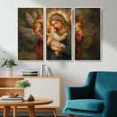 Mary Jesus Canvas Wall Art Print - Madonna and Child with