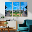 Wrigley Field Chicago Cubs Panoramic Art Multi-Piece Canvas